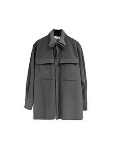 Sulvam - Nylon Layered Shirt - AW25 - BLACK